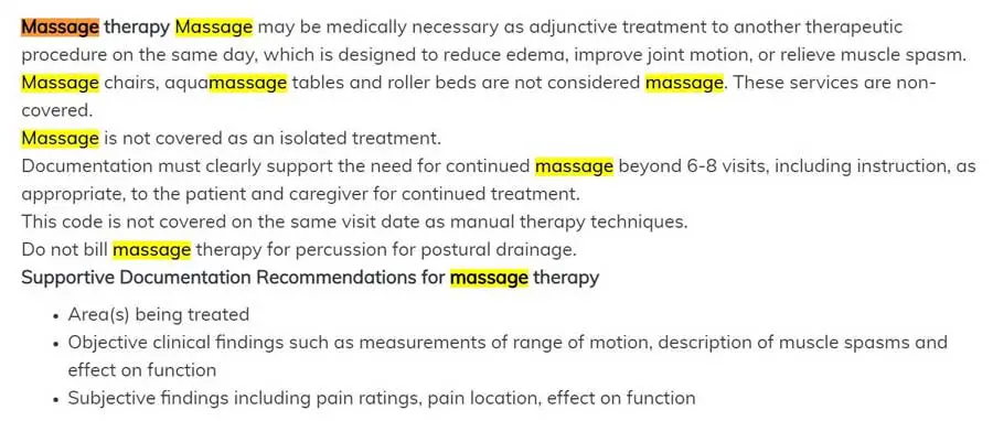 Does Medicare Cover Massage Therapy 97124