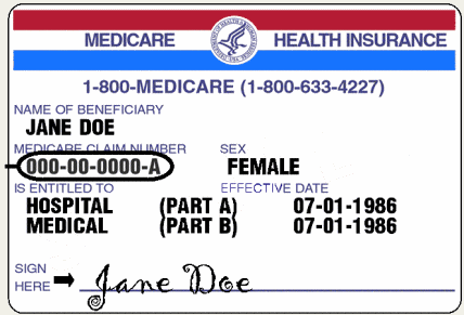 medicare card larger beige